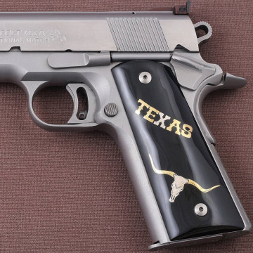 All 1911's Model (Acrylic Black) Silver Logo (Big) Handgun Grip