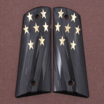 All 1911's Model (Acrylic Black) Brass Logo Handgun Grip