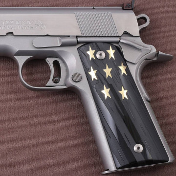 All 1911's Model (Acrylic Black) Brass Logo Handgun Grip
