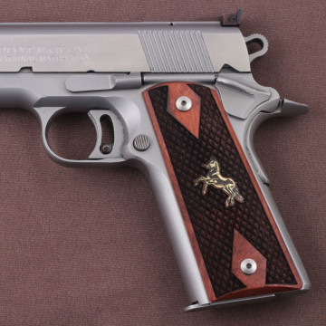 All 1911's Model Wooden (Rosewood) Brass Logo Handgun Grip