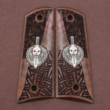 All 1911's Model Wooden (Turkish Walnut) Silver Logo Handgun Grip