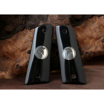 All 1911's Model (Acrylic Black) Silver & Mine Logo Handgun Grip