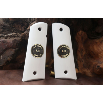 All 1911's Model (Acrylic White) Silver & Mine Logo Handgun Grip