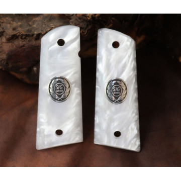 All 1911's Model (Acrylic Mother Pearl) Silver & Mine Logo Handgun Grip