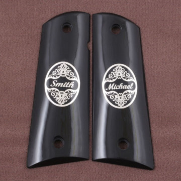 All 1911's Model (Acrylic Black) Silver Logo (Big) Handgun Grip