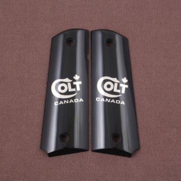 All 1911's 1911 - Ambicut (Acrylic Black) Silver Logo (Big) Handgun Grip