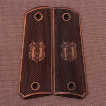 All 1911's 1911 - Ambicut Wooden (Turkish Walnut) Lazer Logo Handgun Grip