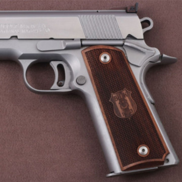 All 1911's 1911 - Ambicut Wooden (Turkish Walnut) Lazer Logo Handgun Grip