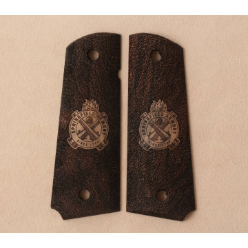 All 1911's 1911 - Ambicut Wooden (Turkish Walnut) Lazer Logo Handgun Grip