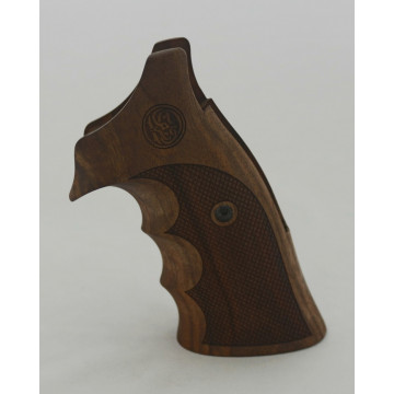 Smith Wesson K/L/X - Frame Round Butt Wooden (Turkish Walnut) Lazer Logo Handgun Grip