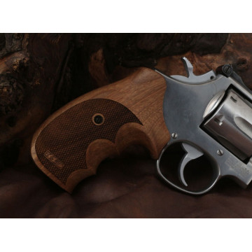 Smith Wesson K/L/X - Frame Round Butt Wooden (Turkish Walnut) TAC Mark Handgun Grip