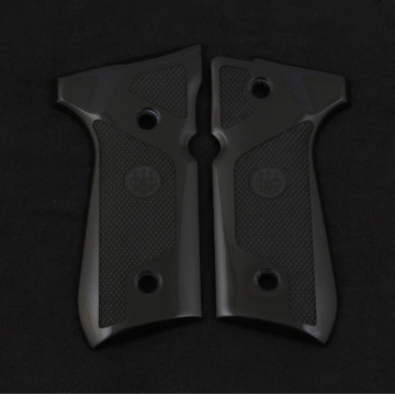 Beretta 92FS, 92, 92F, 92A1, 92FS INOX, 92G, 92D, 96, 96D, 96A1, M9, M9A1 (Acrylic Black) Lazer Logo Handgun Grip