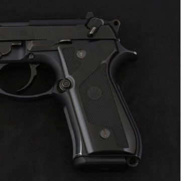 Beretta 92FS, 92, 92F, 92A1, 92FS INOX, 92G, 92D, 96, 96D, 96A1, M9, M9A1 (Acrylic Black) Lazer Logo Handgun Grip