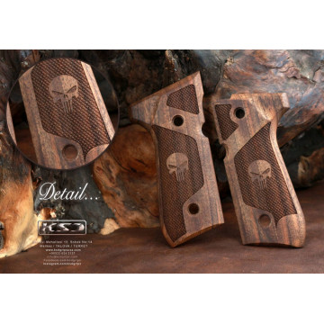 Beretta 92FS, 92, 92F, 92A1, 92FS INOX, 92G, 92D, 96, 96D, 96A1, M9, M9A1 Wooden (Turkish Walnut) Lazer Logo Handgun Grip