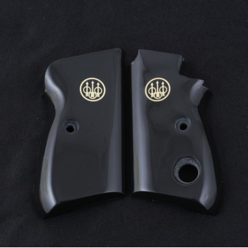 Beretta Mod 70 - 70 S - 71 PUMA (Acrylic Black) Brass Logo Handgun Grip