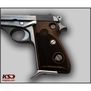 Beretta Mod 71 - 72 - 75 Jaguar Wooden (Turkish Walnut) Lazer Logo Handgun Grip