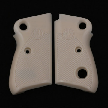 Beretta Mod 71 - 72 - 75 Jaguar (Acrylic Ivory) Lazer Logo Handgun Grip