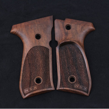 Beretta 92FS, 92, 92F, 92A1, 92FS INOX, 92G, 92D, 96, 96D, 96A1, M9, M9A1 Wooden (Turkish Walnut) TAC Mark Handgun Grip