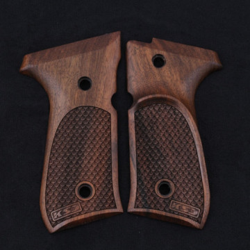 Beretta 92FS, 92, 92F, 92A1, 92FS INOX, 92G, 92D, 96, 96D, 96A1, M9, M9A1 Wooden (Turkish Walnut) TAC Mark Handgun Grip