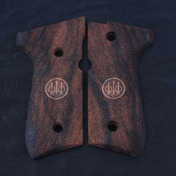 Beretta 92FS, 92, 92F, 92A1, 92FS INOX, 92G, 92D, 96, 96D, 96A1, M9, M9A1 Wooden (Root Walnut) Lazer Logo Handgun Grip