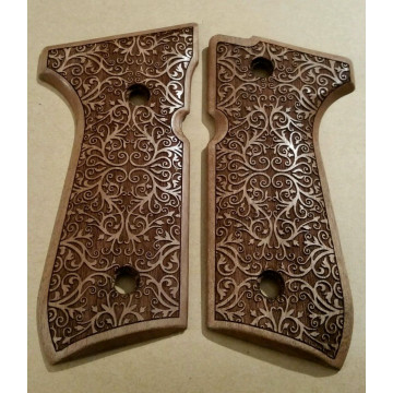 Beretta 92FS, 92, 92F, 92A1, 92FS INOX, 92G, 92D, 96, 96D, 96A1, M9, M9A1 Wooden (Turkish Walnut) Handgun Grip