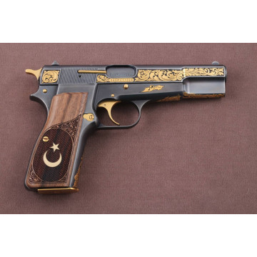Browning MK3 Wooden (Turkish Walnut) Brass Logo Handgun Grip