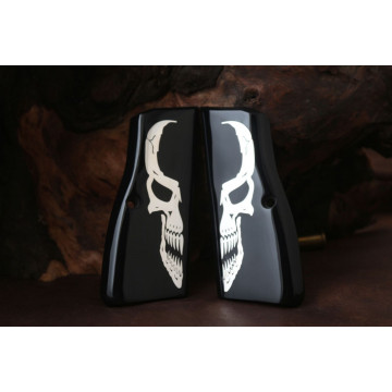 Browning MK3 (Acrylic Black) Silver Logo (Big) Handgun Grip