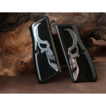 Browning MK3 (Acrylic Black) Silver Logo (Big) Handgun Grip