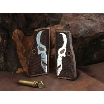 Browning MK3 Wooden (Turkish Walnut) Silver Logo (Big) Handgun Grip