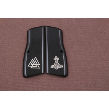 Browning MK3 (Acrylic Black) Silver Logo Handgun Grip