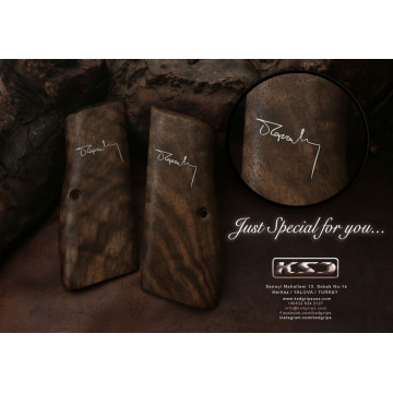 Browning MK3 Wooden (Root Walnut) Silver Logo Handgun Grip