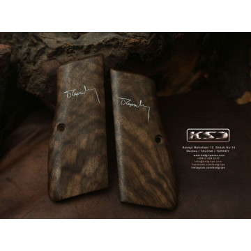 Browning MK3 Wooden (Root Walnut) Silver Logo Handgun Grip