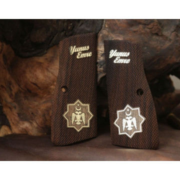Browning MK3 Wooden (Turkish Walnut) Brass Logo (Big) Handgun Grip