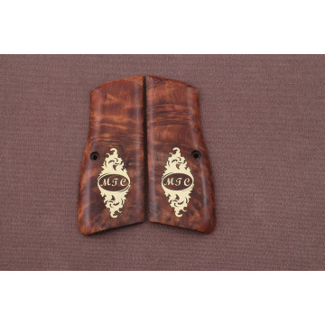 Browning MK3 Wooden (Exotic Thuya) Brass Logo (Big) Handgun Grip