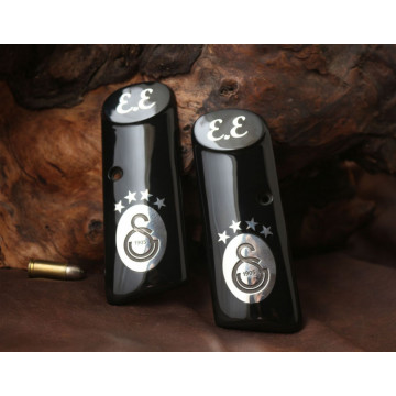 Browning FN 1922 (Acrylic Black) Silver Logo (Big) Handgun Grip