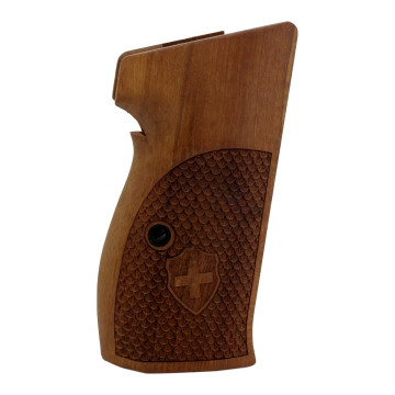 Sig P210-1 / P210-4 / P210-5 / P210-6 / DK M49 - With Lanyard Ring (Kordon Halkalı) Wooden (Turkish Walnut) Lazer Logo Handgun Grip