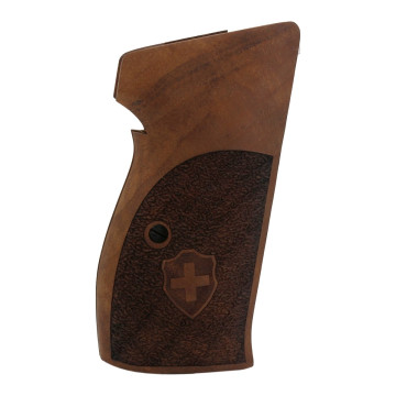 Sig P210-1 / P210-4 / P210-5 / P210-6 / DK M49 - With Lanyard Ring (Kordon Halkalı) Wooden (Turkish Walnut) Lazer Logo Handgun Grip