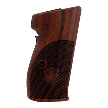 Sig P210-1 / P210-4 / P210-5 / P210-6 / DK M49 - With Lanyard Ring (Kordon Halkalı) Wooden (Rosewood) Lazer Logo Handgun Grip