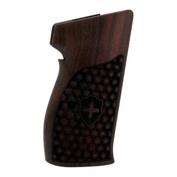 Sig P210-1 / P210-4 / P210-5 / P210-6 / DK M49 - With Lanyard Ring (Kordon Halkalı) Wooden (Root Walnut) Lazer Logo Handgun Grip