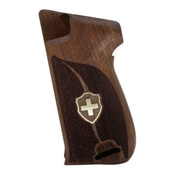 Sig P210-1 / P210-4 / P210-5 / P210-6 / DK M49 - With Lanyard Ring (Kordon Halkalı) Wooden (Turkish Walnut) Brass Logo Handgun Grip