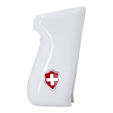 Sig P210-1 / P210-4 / P210-5 / P210-6 / DK M49 - With Lanyard Ring (Kordon Halkalı) (Acrylic White) Silver & Mine Logo Handgun Grip