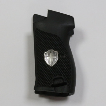Sig P210-1 / P210-4 / P210-5 / P210-6 / DK M49 - With Lanyard Ring (Kordon Halkalı) Wooden (Turkish Walnut (Black Painted)) Silver Logo Handgun Grip