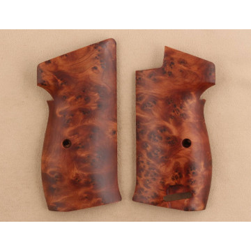 Sig P210-1 / P210-4 / P210-5 / P210-6 / DK M49 - With Lanyard Ring (Kordon Halkalı) Wooden (Exotic Thuya) Handgun Grip
