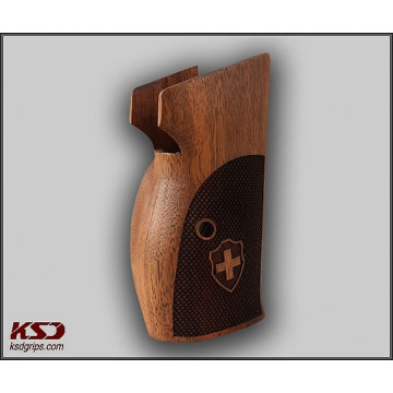 Sig P210-1 / P210-4 / P210-5 / P210-6 / DK M49 - With Lanyard Ring (Kordon Halkalı) Wooden (Turkish Walnut) Lazer Logo Handgun Grip