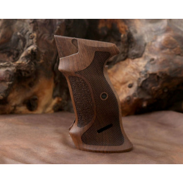 Sig P210-1 / P210-4 / P210-5 / P210-6 / DK M49 - With Lanyard Ring (Kordon Halkalı) Wooden (Turkish Walnut) Handgun Grip