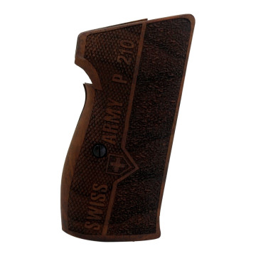 Sig P210-1 / P210-4 / P210-5 / P210-6 / DK M49 - With Lanyard Ring (Kordon Halkalı) Wooden (Turkish Walnut) Lazer Logo Handgun Grip