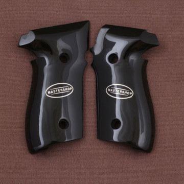 Sig Sauer P228 / P229 (Acrylic Black) Silver & Mine Logo Handgun Grip