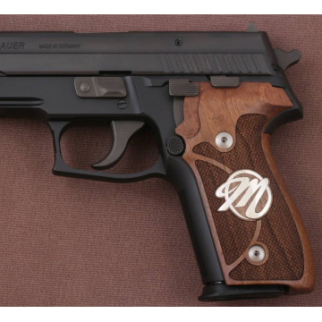 Sig Sauer P228 / P229 Wooden (Turkish Walnut) Silver Logo Handgun Grip