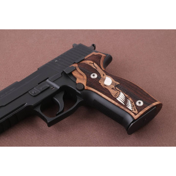 Sig Sauer P226 / P226 SL / P226 Sport / P226 Sport II / P226 Sport II SL / P226 Sport II SL PPC Wooden (Turkish Walnut) Silver Logo Handgun Grip