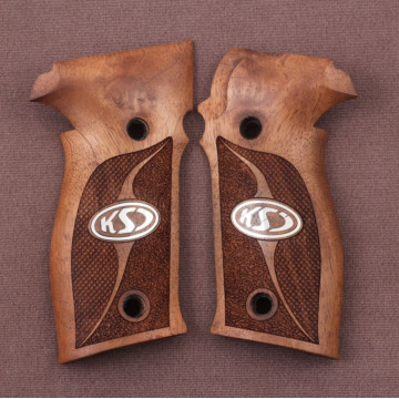 Sig Sauer P226 / P226 SL / P226 Sport / P226 Sport II / P226 Sport II SL / P226 Sport II SL PPC Wooden (Turkish Walnut) Silver Logo Handgun Grip
